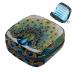 Menstruation pad bag with zipper women's napkin bag tampons collective bags for women and girls (painting in flower drawing peacock)