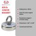 425 lb Junior Magnet Fishing Kit | Neodymium Magnet, Waterproof Carry Case, Paracord, Gloves & Threadlocker - Buy Online on GoSupps.com
