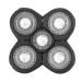 Electric Shaver Replacement Electric Shaver Balde High Grade Material Daily Personal Cleaning for Daily Supplies (Spare 5 Heads)