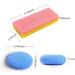 Pedicure Foot Pumice Stone Set for Heavy Callused Feet - 2 Glass Stones & 2 Scrubber Sponges for Dead Skin Removal - Buy Online on GoSupps.com