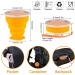 4 Pack Silicone Collapsible Travel Cup Set with Lid - Reusable & Expandable Drinking Mug for Camping and Hiking - Buy Online on GoSupps.com