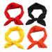 Yuyeran 4PCS Women Elastic Bow Hairband Adult Turban Knotted Bunny Ears Headband Headdress Hair Accessories Headwrap