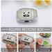 White Wooden Panda Print Pill Box - 2 Compartment Portable Medicine Organizer | Decorative Metal Pill Case for Pocket & Purse - Buy Online on GoSupps.com