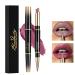 HOUSN 2 in 1 Double-end Lip Liner Pencil Matte Lipstick Pen Long-lasting Lip Liner Contour Makeup Lipsticks Non-Stick Cup Not Fade Lip Liner For Girls and Women Gift(01#Violet)