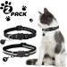 2 Pack Reflective Cat Collar Breakaway with Bell - Personalized Adjustable Safety Collar for Male and Female Cats - Black - Buy Online on GoSupps.com