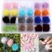 12 Colors Mixed Detachable Nail Art Decortaions 3D Charms Nail Poms Decorate Nail Art DIY Fluffy Plush Ball for Nail Magnetic Nail Pom Poms - Buy Online on GoSupps.com