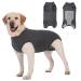Axcimond Dog Recovery Suit Dog Onesie After Surgery Female Male Small Medium Large Dogs Surgical Recovery Suit Doggie Onesie Prevent Licking Spay Suit Chien Post Operation Dog Cone Collar Alternative M Grey