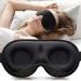 Umisleep 2024 weighted sleep mask for men & women 3d eye mask sleep mask for pressure relief 100% light -blocking sleeping glasses with adjustable belt for travel yoga 120 g of blindfolding black