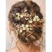 PRETTYLIFE Pearl Wedding Hair Pins Set - Gold Leaf Hair Accessories for Bride - Set of 3 - Buy Online on GoSupps.com