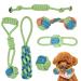 Dog Rope Toys Puppy Toys 6PCS Small Dog Cotton Rope Chewing Toys Puppy Dog Chew Toys Teething Training Dog Tug Rope Interactive Dog Rope Toys Indestructible Natural Cotton Rope for Small Medium Dogs