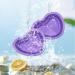 Geteawily Foldable Makeup Brush Cleaning Bowl | Heart Shape Silicone Cosmetic Brush Cleaner Portable Washing Tool for Brushes Sponges Makeup Cleaning Tools for Makeup Lovers Purple - Buy Online on GoSupps.com
