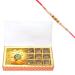Ghasitaram Gifts Rakhi Gifts for Brothers Rakhi Chocolate 9 pcs Assorted Chocolates and Golden T-Lite Imperial Box with Pearl Rakhi