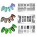3pcs Nail Art Stamp Stencil Stamper Scraper Kit Manicure Stencils Nail Art Tools (OM-D10 Om-D11 Om-D12)