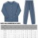 YOSINISO Bedridden Patient Clothing - Fleece Lined Double Zipper Cotton Disability Gowns for Post Surgery Elderly - Men's L Blue Set - Buy Online on GoSupps.com