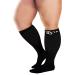 Zeta wear compression stockings thick calves comfortable nappernation prevents swelling pain large cuffs black
