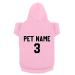 Custom Dog Clothes - Design Your Own Pet Hoodie Add Name Number Personalized Sweater Jersey for Small Medium Large Dogs X-Small Light Pink