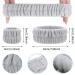 Microfiber Spa Headband and Wrist Washband Set - Grey | Adjustable Head Wraps for Women and Girls - Prevent Liquid Spills - Buy Online on GoSupps.com