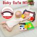 Lypsochaat Baby Mirror Toys with Crackling Bite Ring - Montessori Sensory Educational Toy for 0-6 Months - Foldable Black and White Baby Gift - Buy Online on GoSupps.com