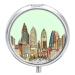 Round Pill Box Austin Texas Print 3 Compartment Medicine Pill Case Print Pill Organizer Decorative Metal Portable Pill Box Pocket Pill Box
