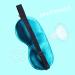 Adjustable Silk Sleep Mask for Women Men - Funny Blackout Night Blindfold in Aquamarine Blue - Ideal for Sleeping Aid, Travel, Naps - Blocks Light Effectively - Buy Online on GoSupps.com
