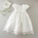 Leideur Baby Long Christening Gown | White Baptism Dress for Girls 6-9 Months - Buy Online on GoSupps.com