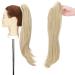 55 cm claw on ponytail extensions curly clip in ponytail wavy curly synthetic hair extension hair extension braid hair part ponytail for women dark blonde mix bleach blonde