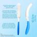 Leetye Mei Long Handle Shower Brush - Non Slip, Rear Frosted, Suitable for Hard-to-Reach Body Areas - White - Buy Online on GoSupps.com