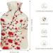 Peach Blossom Hot Water Bottle with Plush Cover | Hand Warmer for Adults & Children - 26.5x15.3cm | International Shipping Available - Buy Online on GoSupps.com