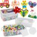 XL Giant Biggie Fuse Bead Kit - 2,000 Pieces - Immediate Shipping - Includes 3 XL Pegboards, 13 Colors, 6 Templates, Ironing Paper, and Storage Case - Perfect for Perler Pixel Art Crafts and Kids Holiday Parties - Buy Online on GoSupps.com