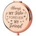 Compact Mirror Gifts from Sister  Sister Gifts Compact Mirror for Big/Litter Sister  Birthday Gifts for Sister Friendship  Valentine  Mothers Day  Thanksgiving  Idea Rose Gold-sister-2 rose gold-sister-2