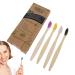 Wooden toothbrushes - toothbrush with soft bristles made of charcoal - travel toothbrush with soft bristles enriched with charcoal for men and adults while traveling Virtcoy 4 different colors
