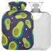 NAANLE GALAXY AVOCADO hot bottle with cover Transparent hot water bottle 1L heat bottle for bed handfeers Warmer pain relief heat and cold therapy