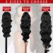 Ponytail Extensions Black Clip-In | 40cm Synthetic Hair - Realistic Look - 1B# 082A-16 - Buy Online on GoSupps.com