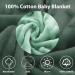 Ultra Thick Swaddle Blanket with Hat | Newborn Bunting Bag for Stroller, Baby Carrier, High Chair | Green Leaves Print | 0-6 Months - Buy Online on GoSupps.com