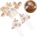 BELLIFFY 1 Set Leaves and Flowers Hair Comb Hair Comb Clip Girl Headpiece Bridal Hair Accessories Hair Accessories for Headpiece for Wedding Decoration Bride Headdress Flower Hair Pin - Buy Online on GoSupps.com