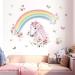 Wondever Large Rainbow Horse Flower Wall Decals for Girls Bedroom | Peel and Stick Kids Room Nursery Wall Art Stickers - Buy Online on GoSupps.com