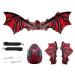 Electric Dragon Wings Light up & Music Moving Halloween Dinosaur Wings Light up Dragon Wings Sparkling Wings Gifts for Kids Boys Red