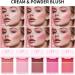 2 Colors Cream Blush Palette New Blushes for Cheek Makeup Natural Looking & Long Lasting Contour Palette Color Correcting Foundation Palette (E 10g) - Buy Online on GoSupps.com