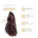 Shop Gairyan 50cm Long Curly Claw Clip Ponytail Extensions - Dark Brown & Dark Chestnut Synthetic Hair for Women - Buy Online on GoSupps.com