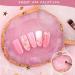 GWAWG Resin Nail Art Palette Nail Polish Palette Crystal Art Pink Gold Edge Color Mixing Tool Multifunctional for Nail Art DIY Works Display Photo Tool - Buy Online on GoSupps.com