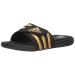 adidas Men's Adissage Slides Sandal 10 Cblack/Goldmt/Cblack