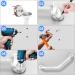 16 Inch Angled Grab Bar 4 Pack ZUEXT White Bathroom Grab Bar Handle w/Anti-Slip Knurled Grip Stainless Steel Bath Balance Bar 1.25" Diameter Safety Hand Rail Support Handicap Injury Elderly Senior - Buy Online on GoSupps.com