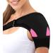 Adjustable Shoulder Brace Support for Pain Relief | Rotator Cuff Recovery Sleeve - Pink Large - Buy Online on GoSupps.com