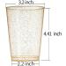 Glitter Plastic Cups Clear Plastic Cups Tumblers Gold Glitter Cups Disposable Wedding Cups Elegant Party Cups Recyclable and BPA-Free (12 OZ) 340 g (Pack of 50) - Buy Online on GoSupps.com