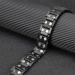 Vicmag Men Magnetic Bracelet Titanium Steel Double Row 3500 Gauss Wristband (Blue Black) - Adjustable with Gift Box - Buy Online on GoSupps.com