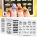 4 pieces nail stamping plate imperial crown chinese mahjong plant sewing template picture stencil manicure print nail art diy tool 29