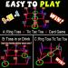 18.2 3-in-1 Glowing Ring Toss Tic Tac Toe Outdoor Game for Adults & Family - Blue Green - Buy Online on GoSupps.com