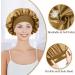 Satin Silk Bonnet Set for Curly Hair - 2pcs Black Gold Sleep Caps for Women - Buy Online on GoSupps.com