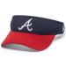 Braves Mesh Two Tone Golf Sun Visor Hat Cap Adult Men's Adjustable Navy