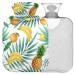 Naanle palm leaf banana pineapple bottle with reference transparent hot water bottle 2l large hot hot water bottle for bed handfoot heat pain relief heat and cold therapy